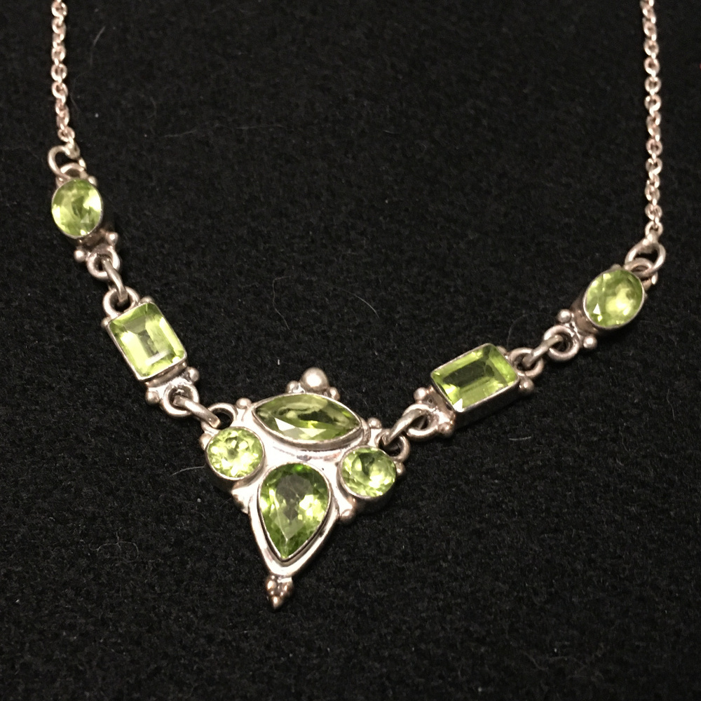 Peridot and Sterling Silver Necklace~REDUCED~